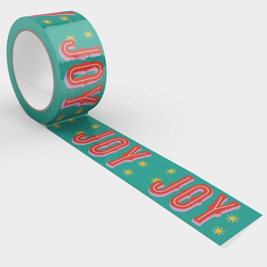 Holiday Joy Shipping Tape - Green/Red