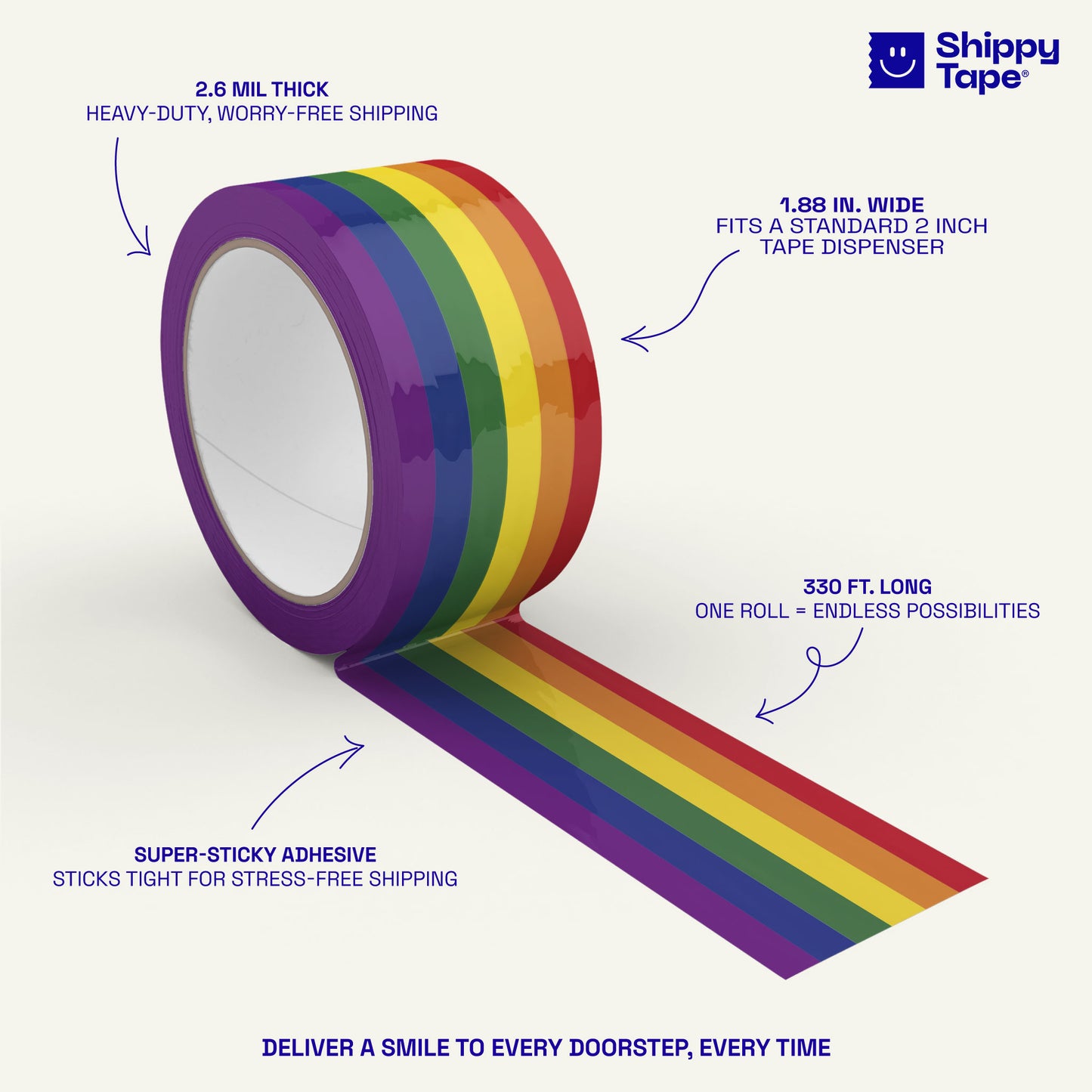 Rainbow Pride Flag Shipping and Packing Tape