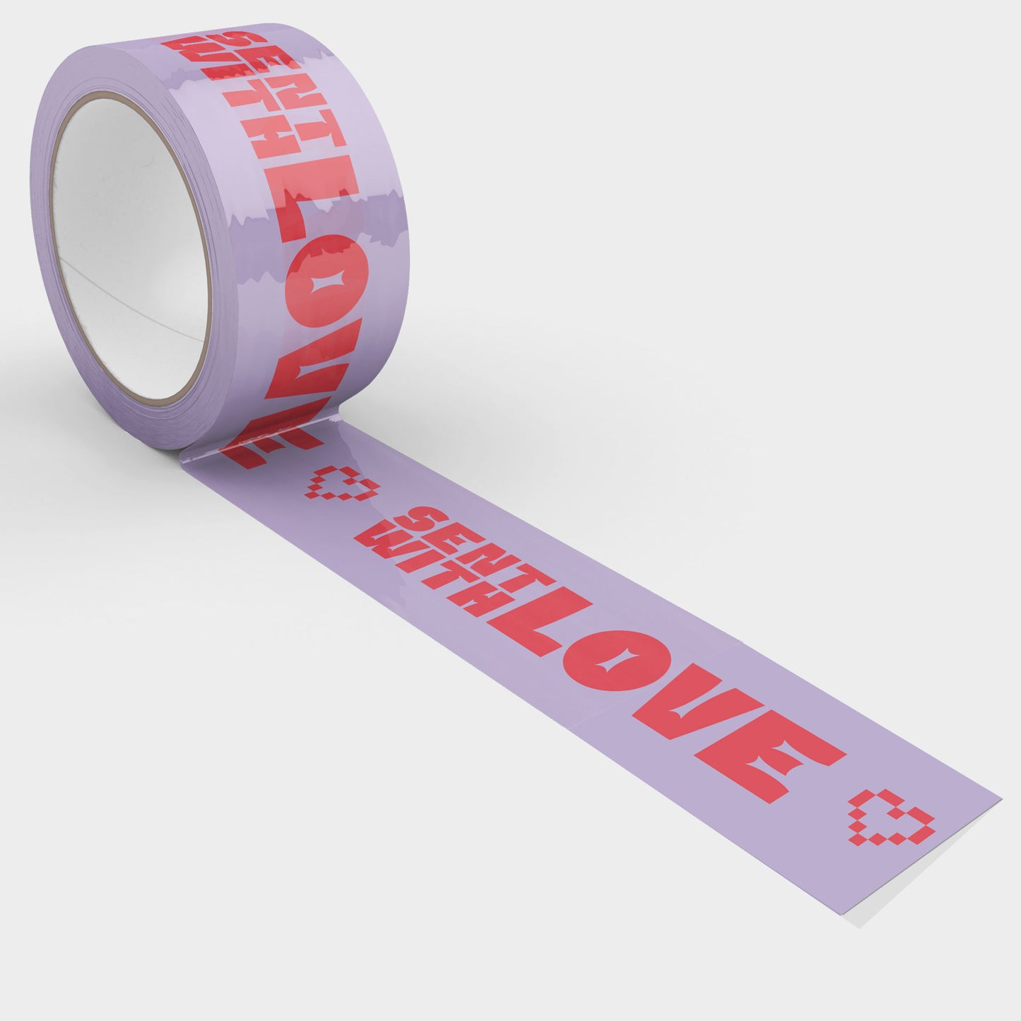 "Sent With Love" Shipping Tape - Purple/Red