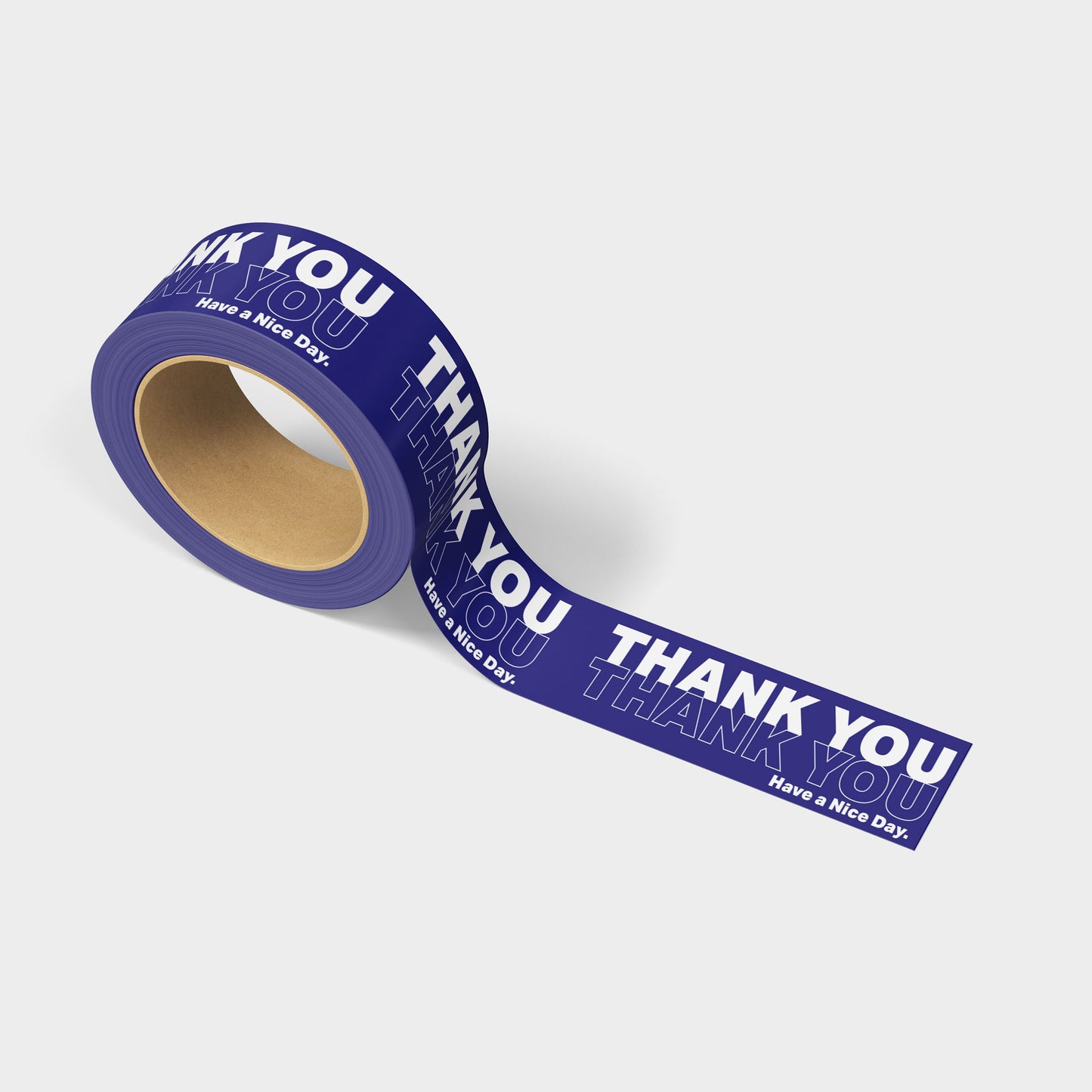 A roll of "Thank You" NYC Bodega Bag Shipping Tape.