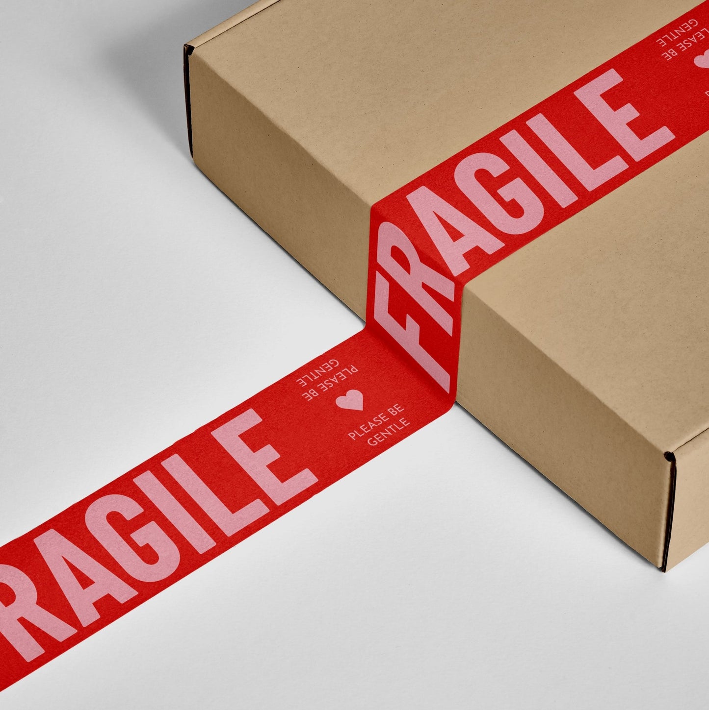 Fragile Shipping Tape - Red/Pink - shippytape