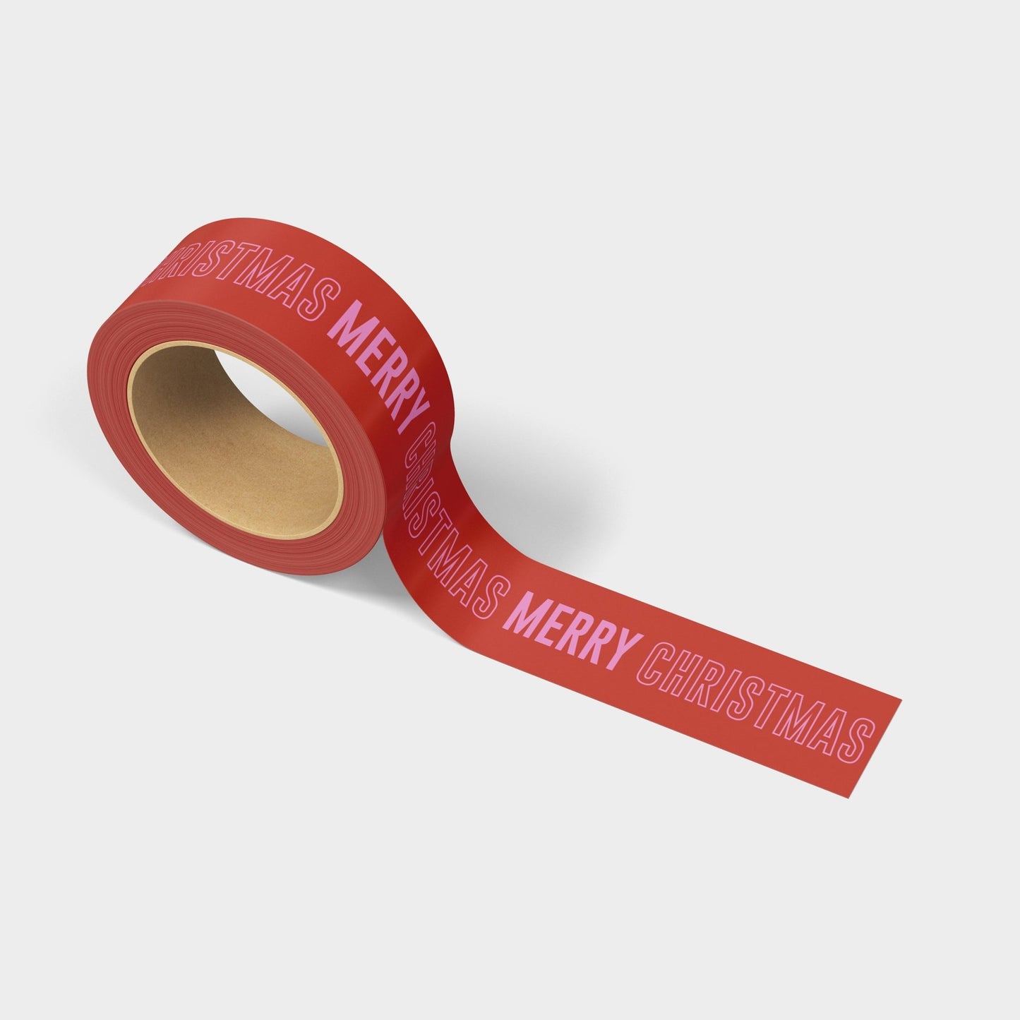 Merry Christmas Shipping Tape - Red/Pink - shippytape