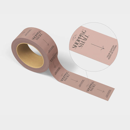 Thank You for Shopping Small Shipping Tape - Blush/Black - shippytape