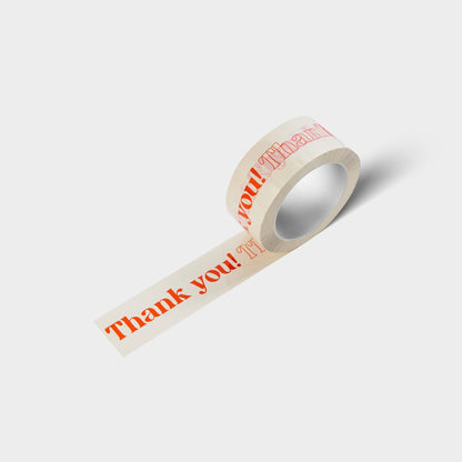 Thank You! Shipping Tape - Cream/Orange - shippytape