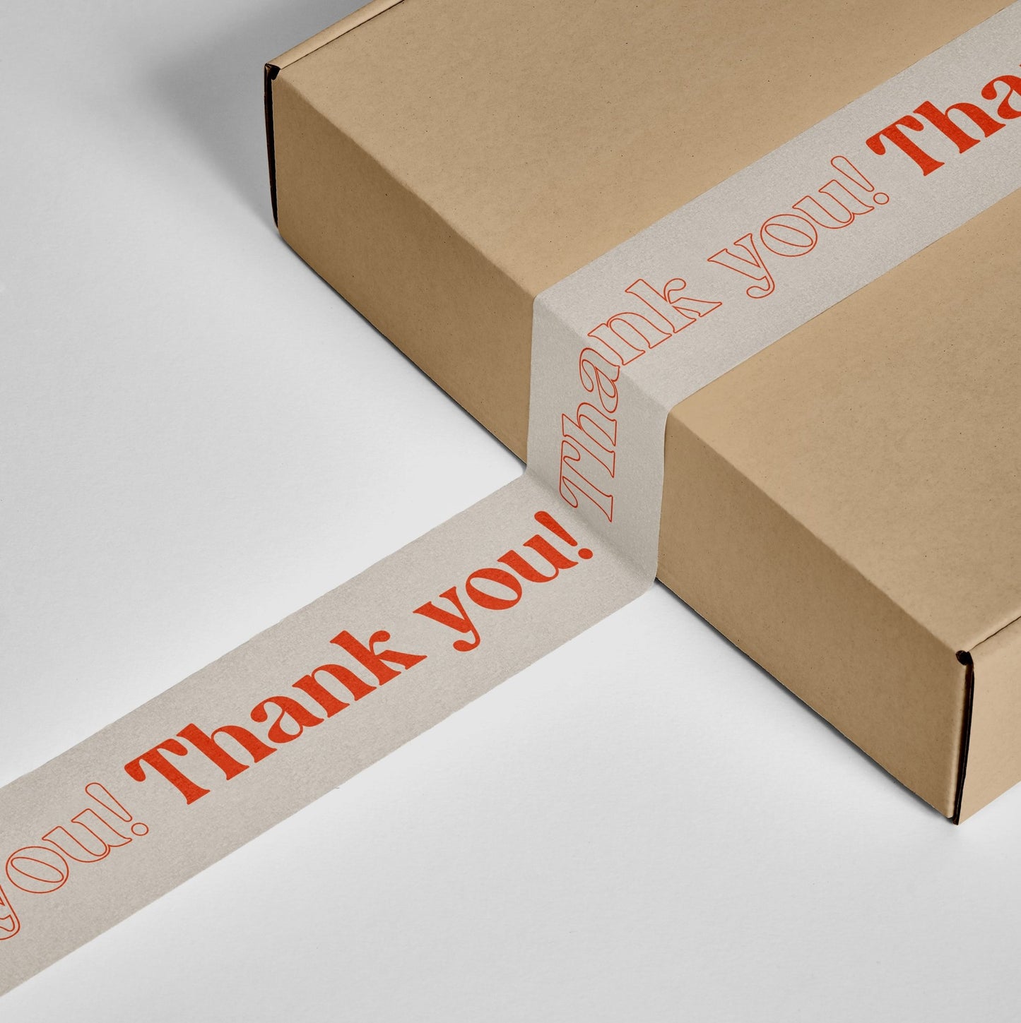 Thank You! Shipping Tape - Cream/Orange - shippytape