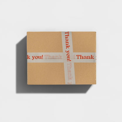 Thank You! Shipping Tape - Cream/Orange - shippytape